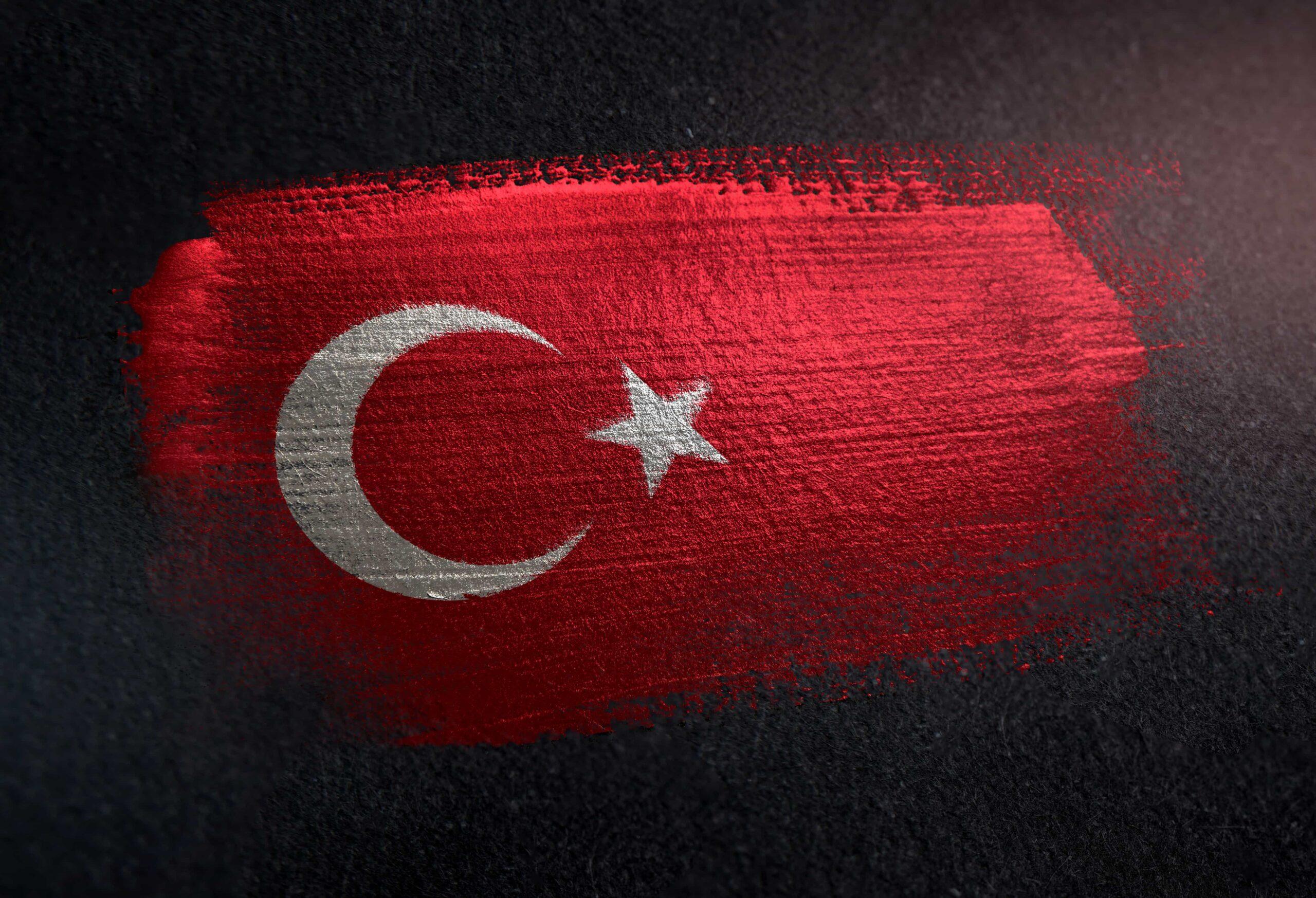 turkey-flag-made-metallic-brush-paint-grunge-dark-wall