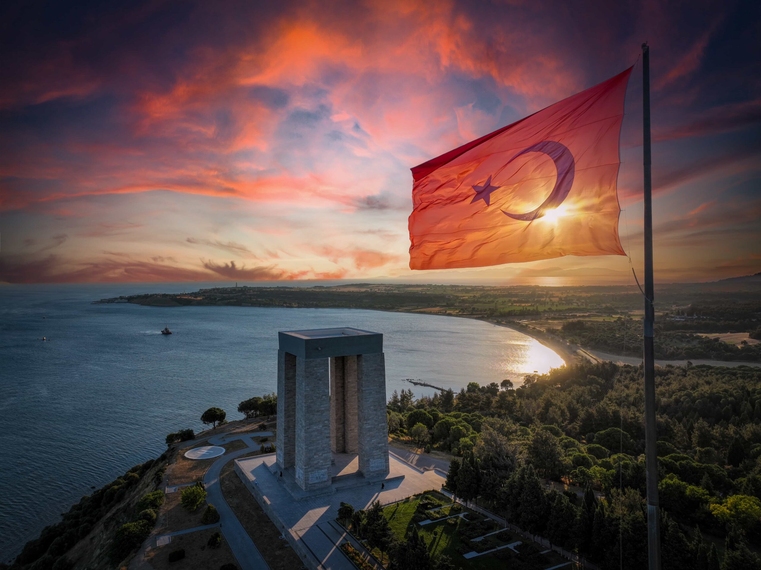 canakkale-turkey-gallipoli-peninsula-where-canakkale-land-sea-battles-took-place-during-first-world-war-martyrs-monument-anzac-cove-photo-shoot-with-drone-sunset-landscape